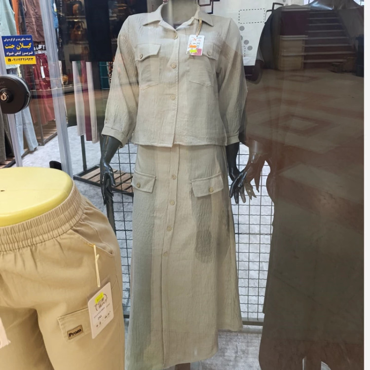 ست کت کراپ و دامن خنک وشیک ارزان