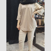تونیک زنانه نخی لینن راه راه خارجی