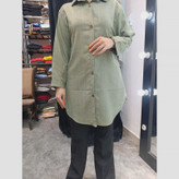 مانتو زنانه بلند ساده نخی خنک