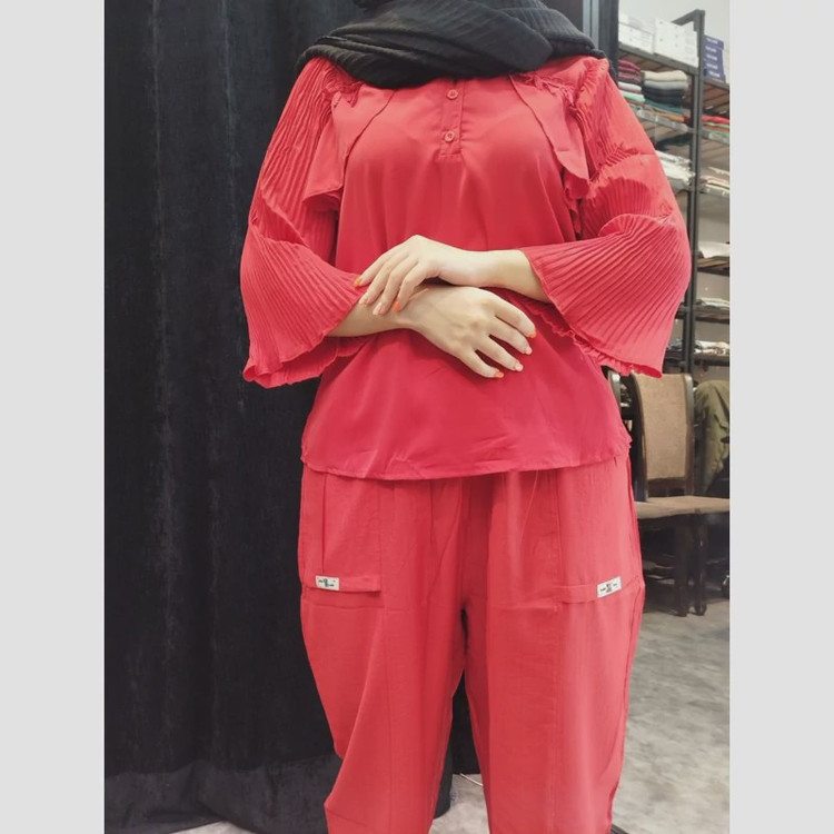 شلوارزنانه نخی مام استایل خارجی