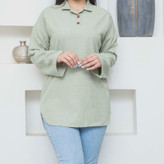 تونیک زنانه نخی خنک آستین پاکتی