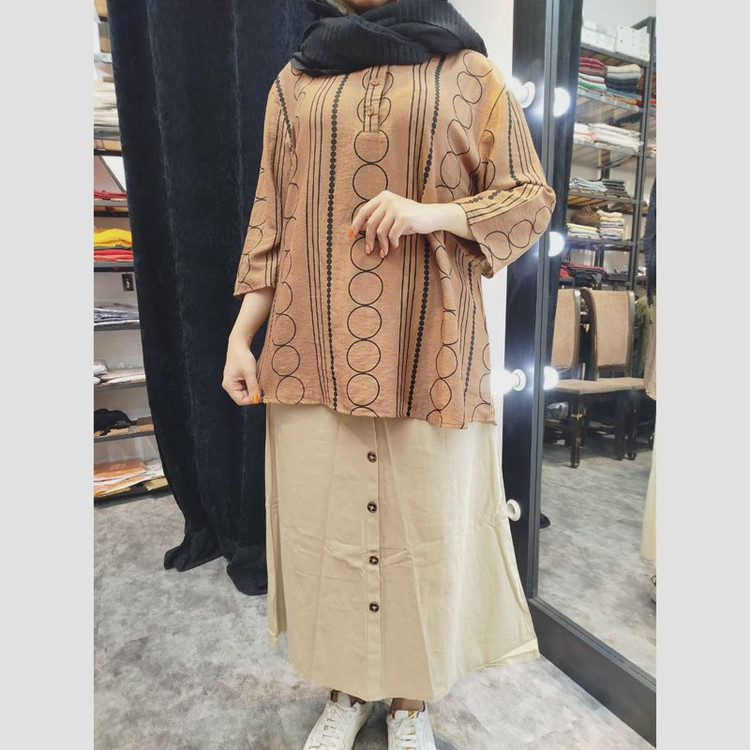 تونیک زنانه نخی بدون آبروی وارداتی