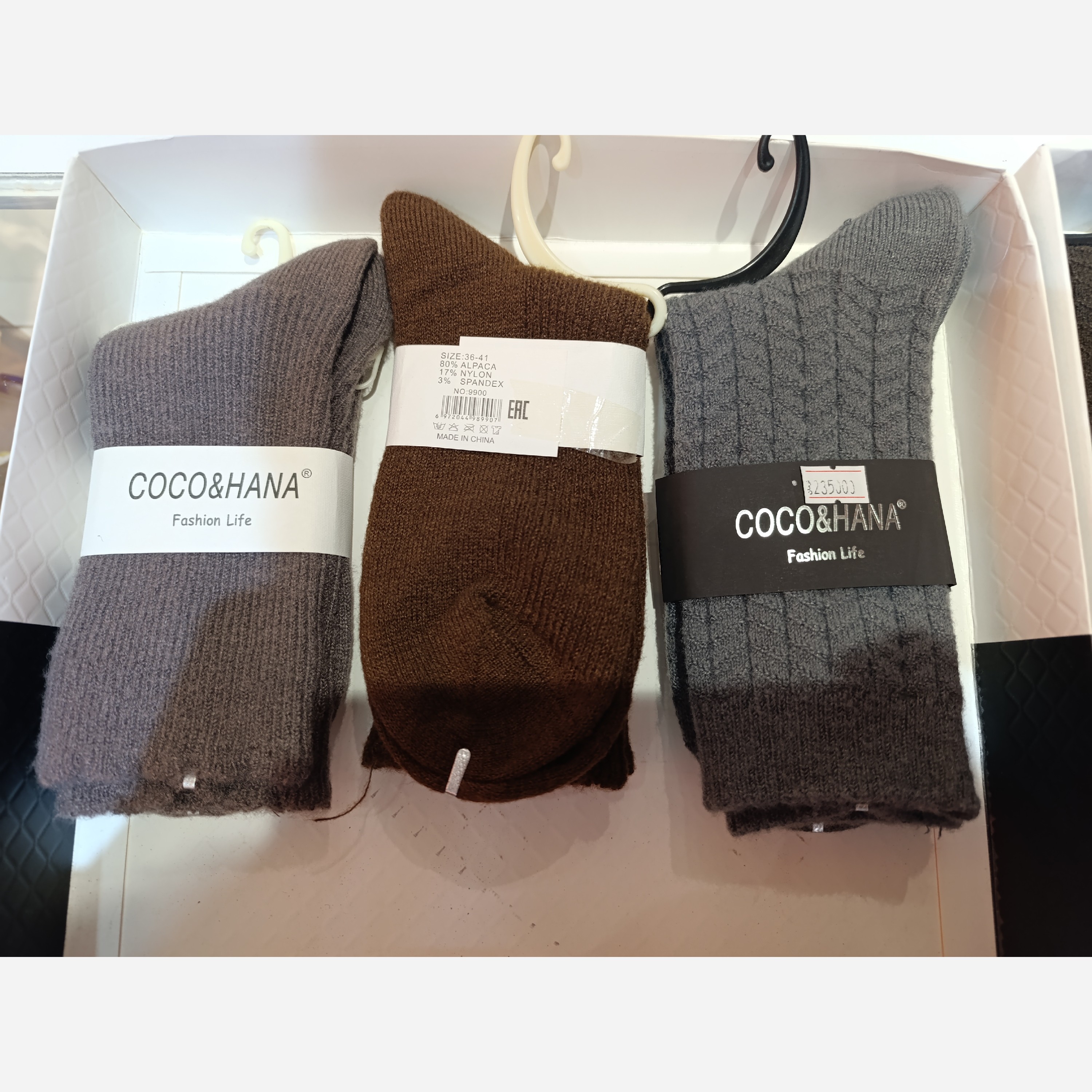 پنج جفت جوراب ساق بلند اکرلیک زنانه برند coco
